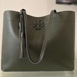 Hunter Green Tory Burch Large Tote bag